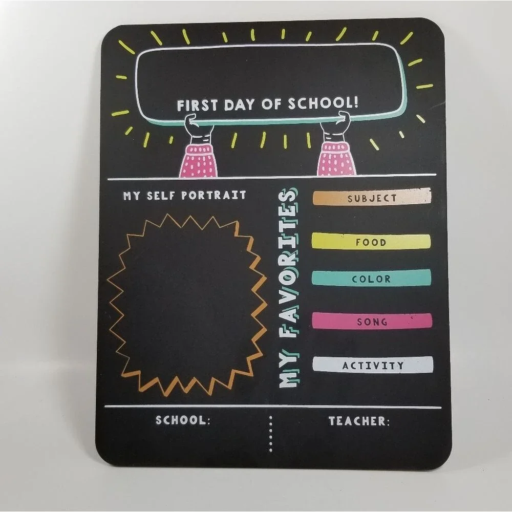 Chalkboard‎ First Day of School Chalkboard Photo Prop School Pictures